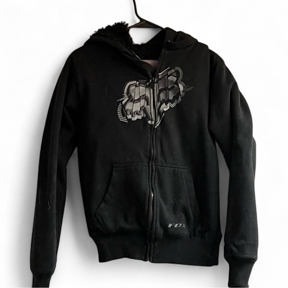 Fox Black Hooded Jacket for Winter ❄️